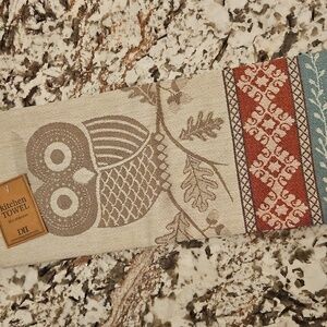 Owl Cotton Dish Towel New 18x28